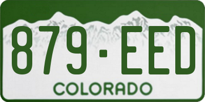CO license plate 879EED