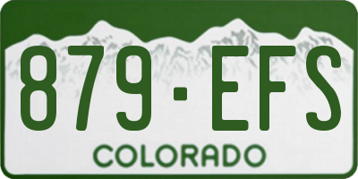 CO license plate 879EFS