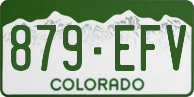 CO license plate 879EFV
