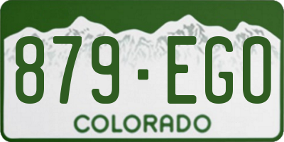 CO license plate 879EGO