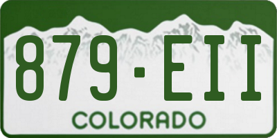 CO license plate 879EII