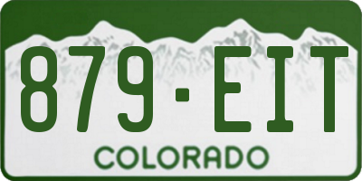 CO license plate 879EIT