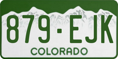 CO license plate 879EJK