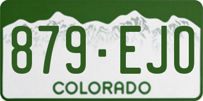 CO license plate 879EJO