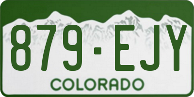CO license plate 879EJY
