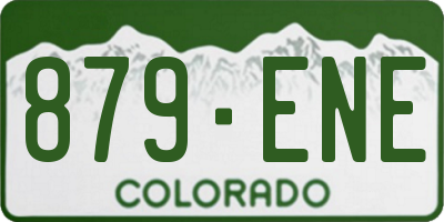 CO license plate 879ENE