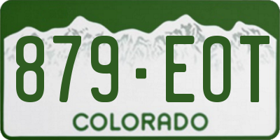CO license plate 879EOT