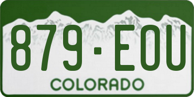 CO license plate 879EOU