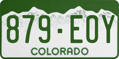 CO license plate 879EOY