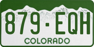 CO license plate 879EQH