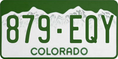 CO license plate 879EQY