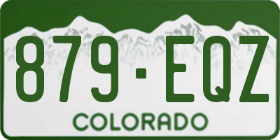 CO license plate 879EQZ