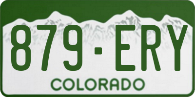 CO license plate 879ERY