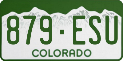 CO license plate 879ESU