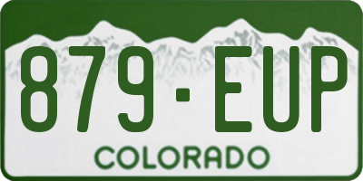 CO license plate 879EUP