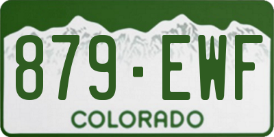 CO license plate 879EWF