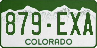 CO license plate 879EXA