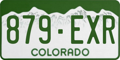 CO license plate 879EXR