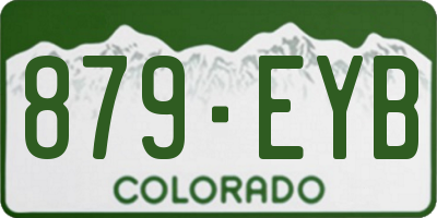 CO license plate 879EYB