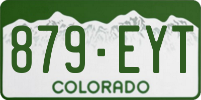 CO license plate 879EYT