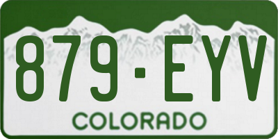 CO license plate 879EYV