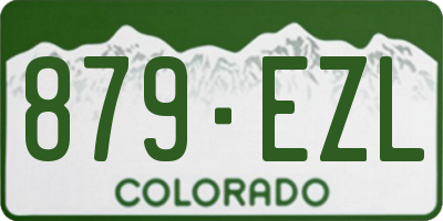 CO license plate 879EZL