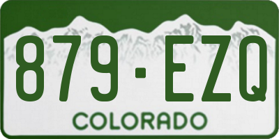 CO license plate 879EZQ