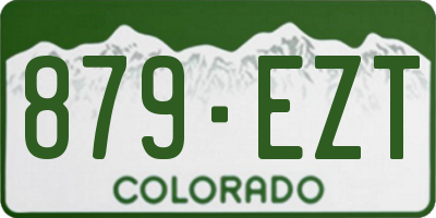 CO license plate 879EZT