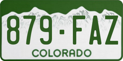 CO license plate 879FAZ