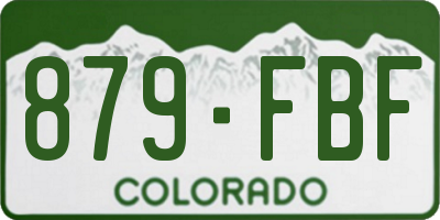 CO license plate 879FBF