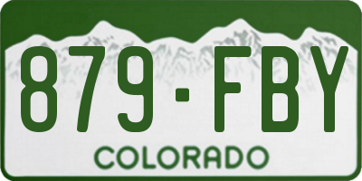 CO license plate 879FBY