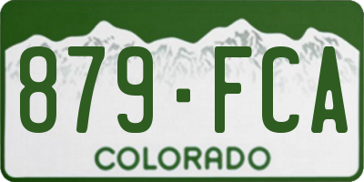 CO license plate 879FCA
