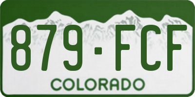 CO license plate 879FCF