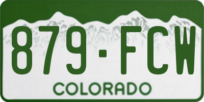 CO license plate 879FCW