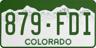 CO license plate 879FDI