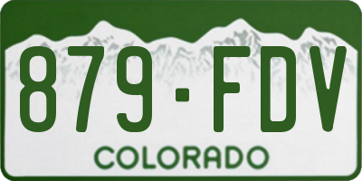 CO license plate 879FDV