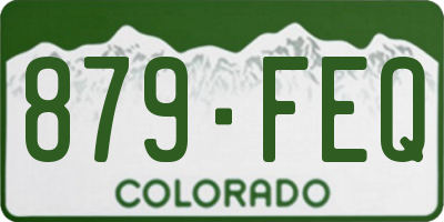 CO license plate 879FEQ
