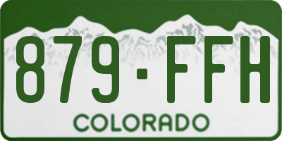 CO license plate 879FFH