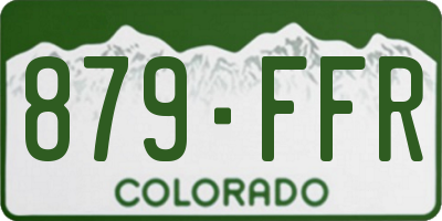 CO license plate 879FFR