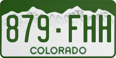 CO license plate 879FHH