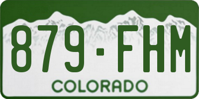 CO license plate 879FHM