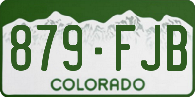 CO license plate 879FJB