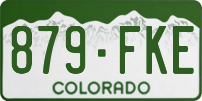 CO license plate 879FKE