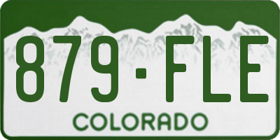 CO license plate 879FLE
