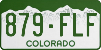 CO license plate 879FLF