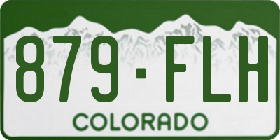 CO license plate 879FLH