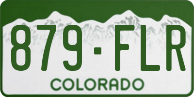 CO license plate 879FLR