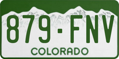 CO license plate 879FNV