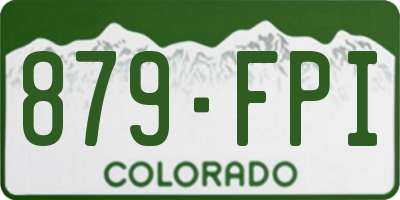 CO license plate 879FPI