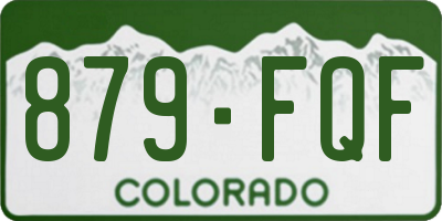 CO license plate 879FQF